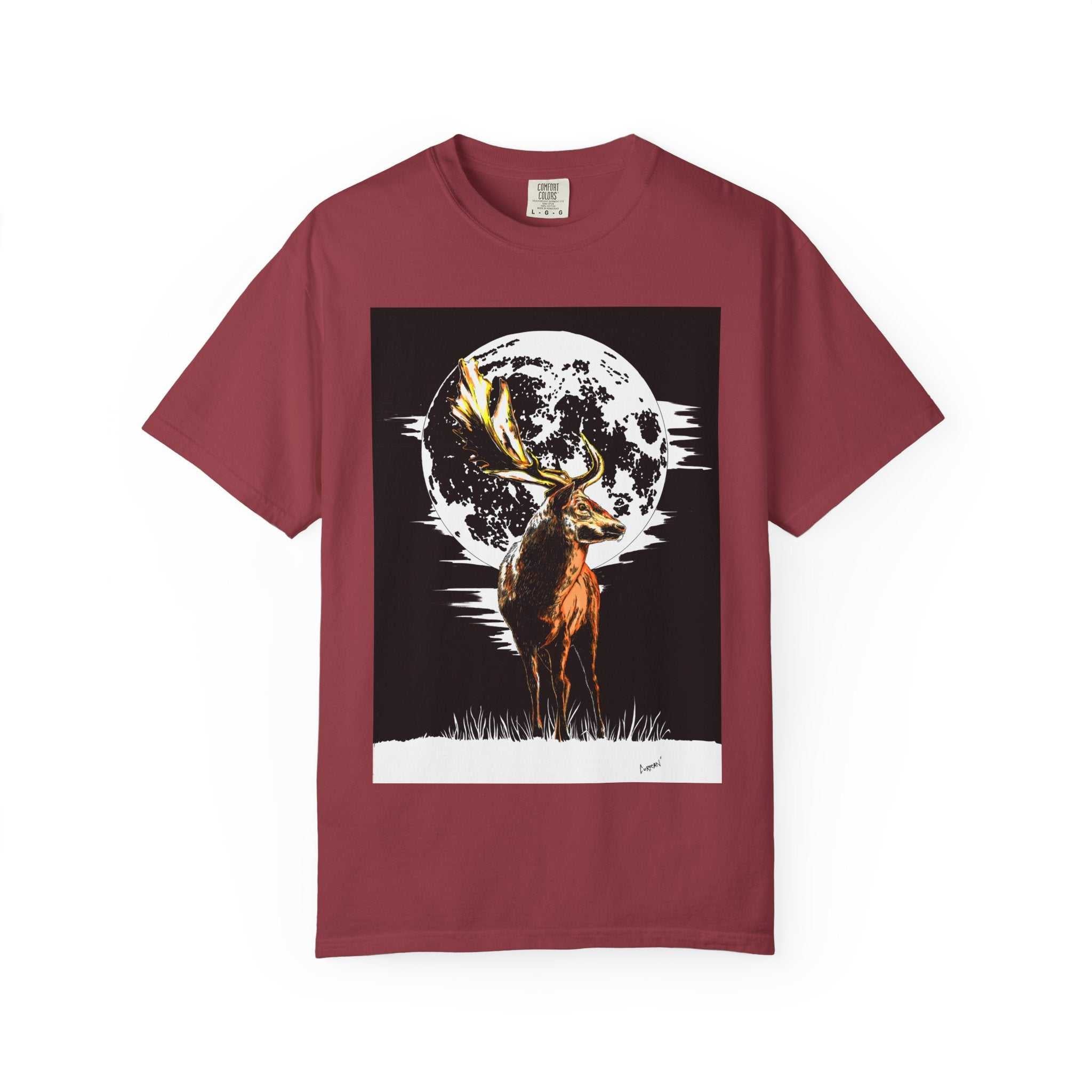 Moonlit Stag Unisex T-Shirt - Nature-Inspired Graphic Tee