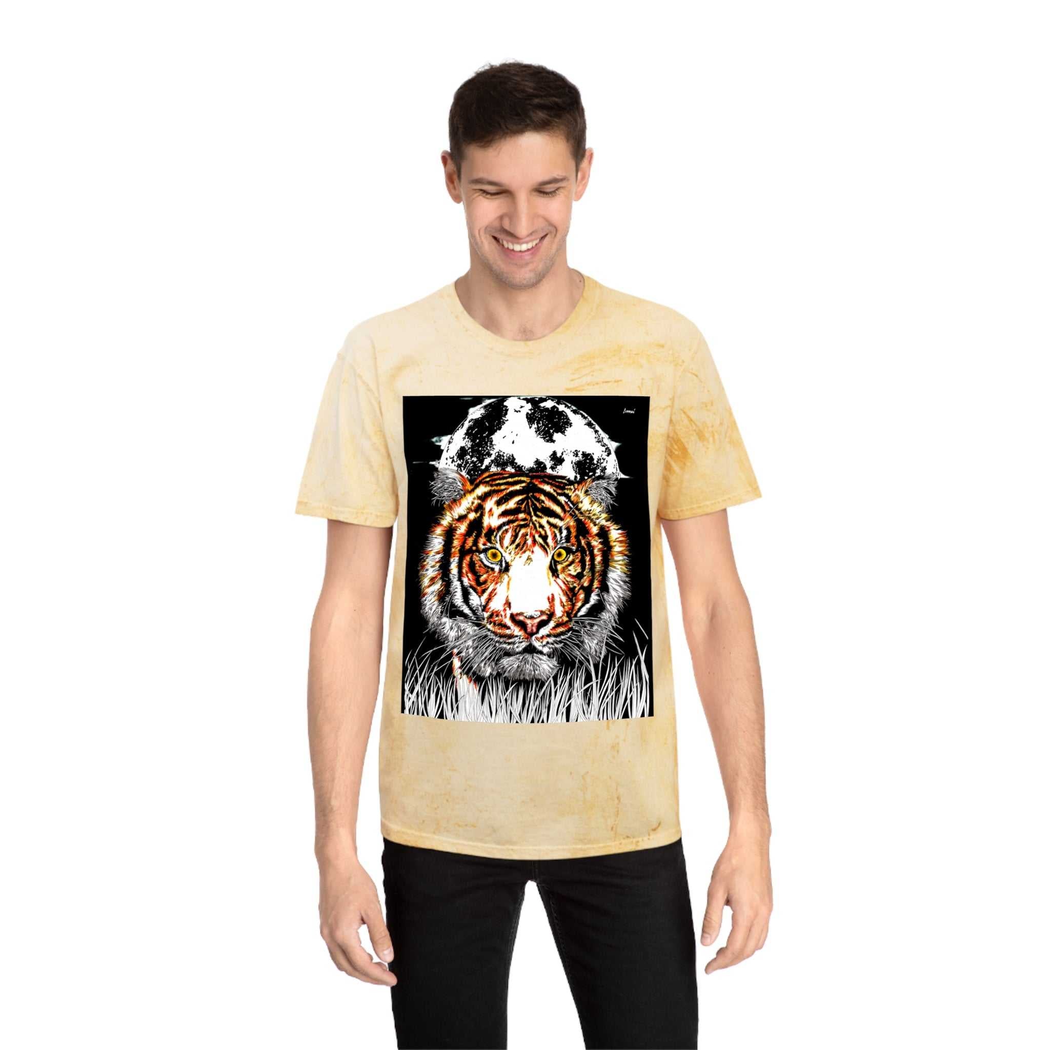 Color Blast Tiger Unisex T Shirt Original Hand Drawn Art