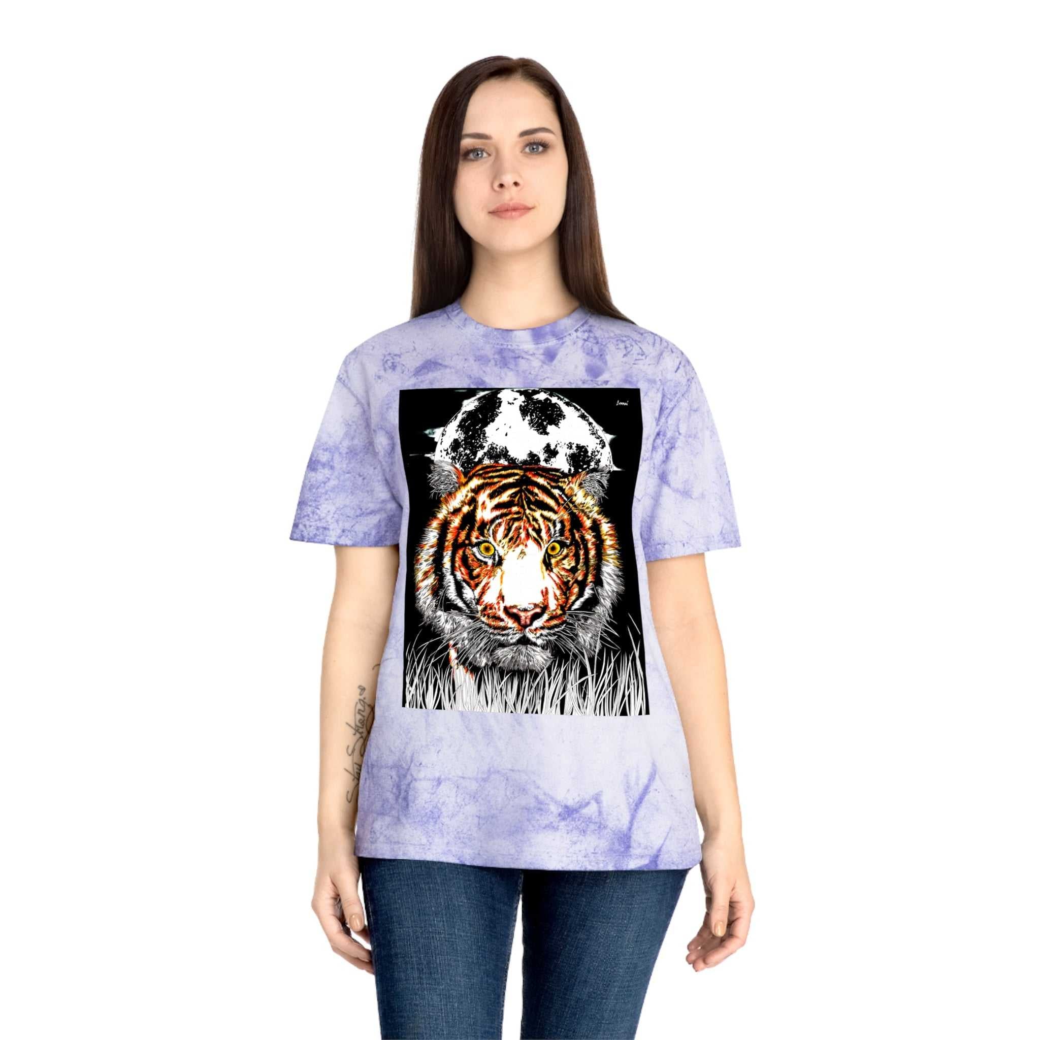 Color Blast Tiger Unisex T Shirt Original Hand Drawn Art