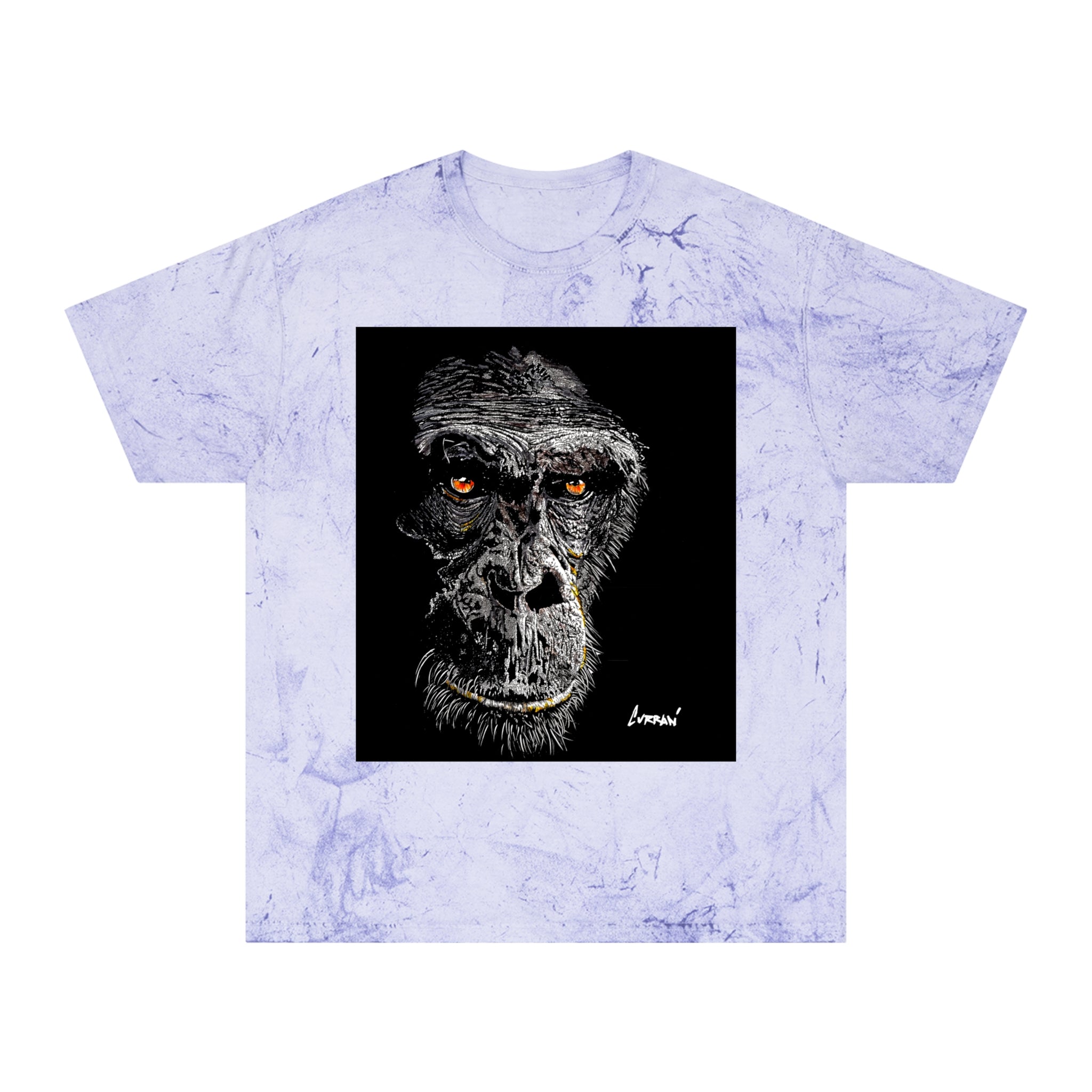 Gorilla Face Color Blast T Shirt Original Hand Drawn Art
