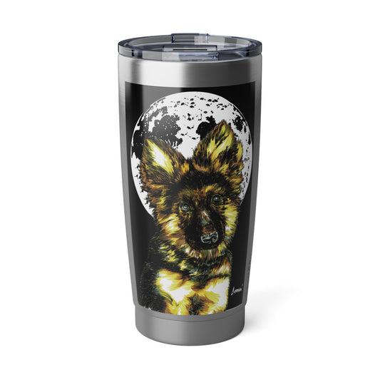 German Sheppard Puppy 20oz Tumbler, Original Hand Drawn Art,