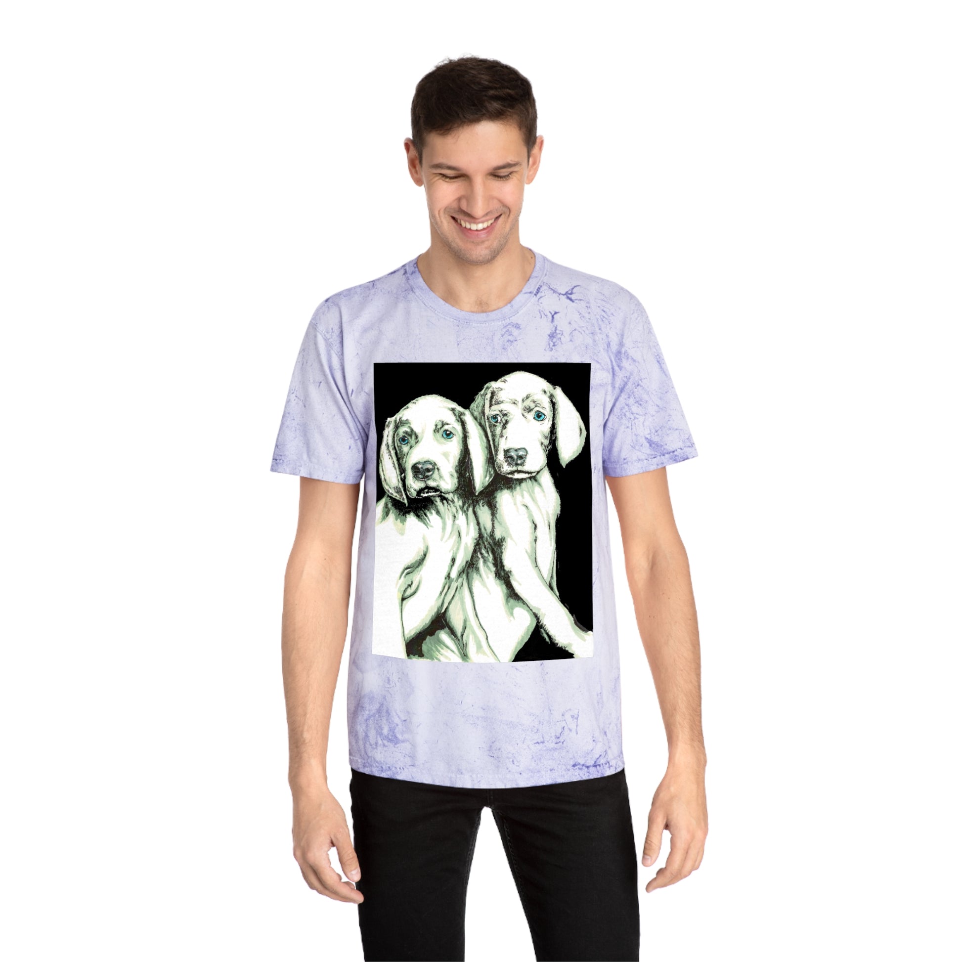 Color Blast Unisex T-Shirt with Playful Dog Design