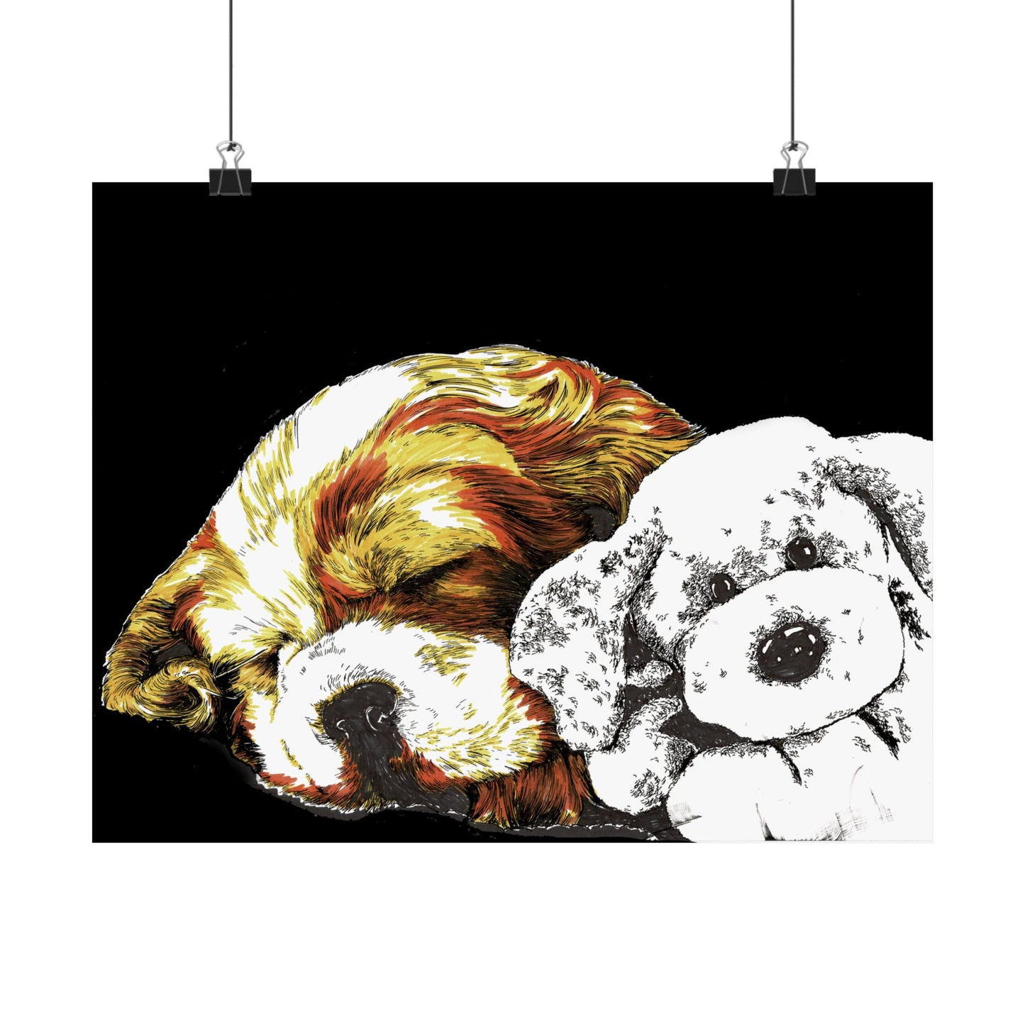 Cocker Spaniel Satin Poster - Heartwarming Dog Design