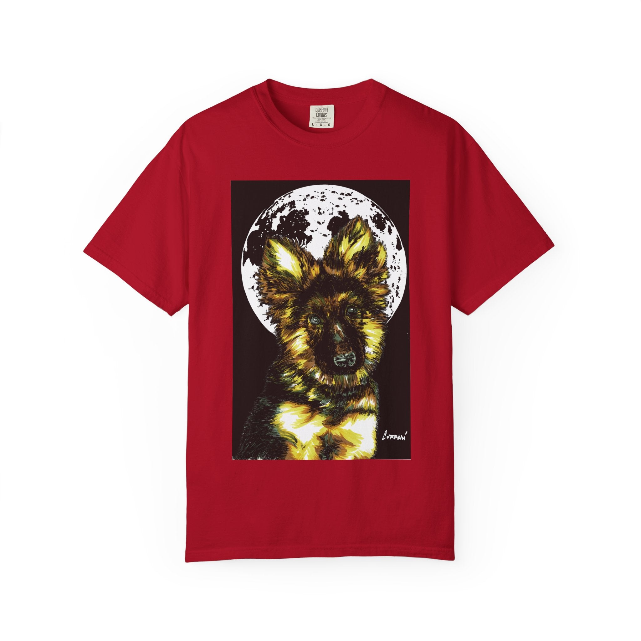 German Sheppard Puppy Unisex T-shirt - Hand Drawn Art