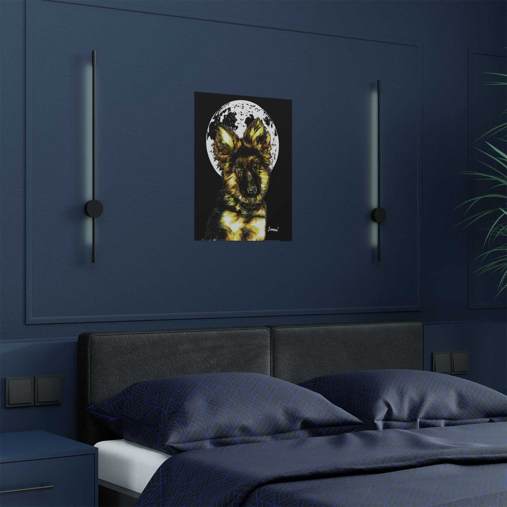 German Shepherd Satin Poster | 300gsm Art Print for Dog Lovers