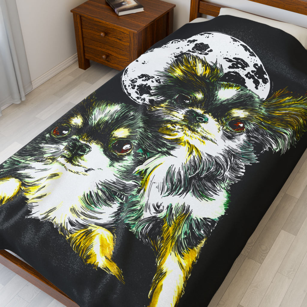 Cute Chihuahua Motif Cozy Blanket for Dog Lovers