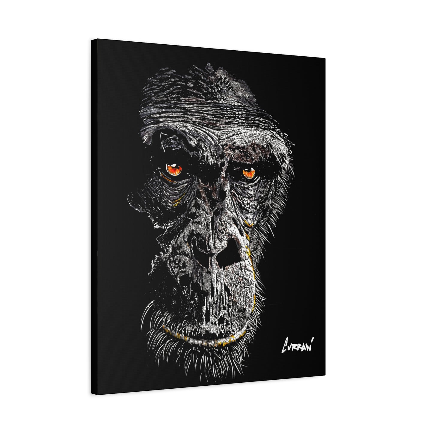 Gorilla 2 Wall Art, Gorilla Print, Hand-Drawn Gorilla,