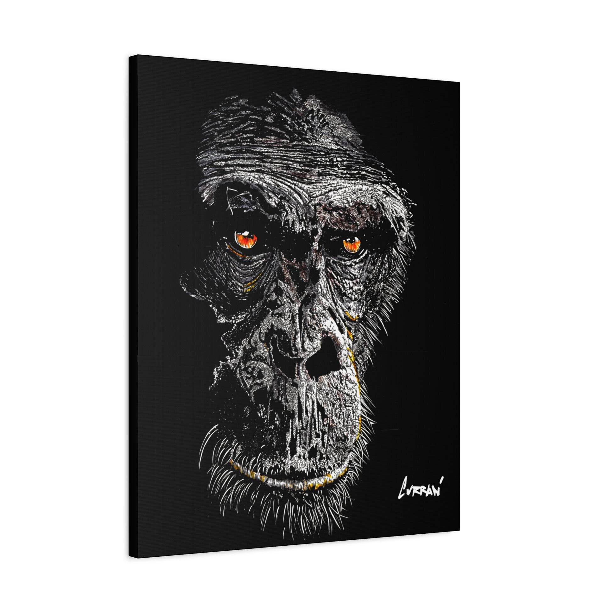 Gorilla 2 Wall Art, Gorilla Print, Hand-Drawn Gorilla,