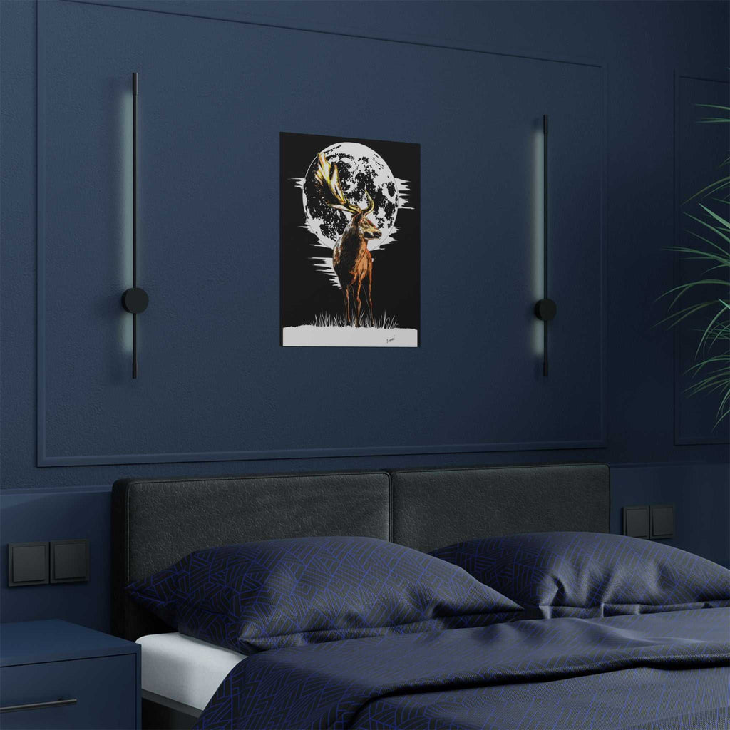 Deer Satin Poster - 300gsm Art Print for Nature Lovers