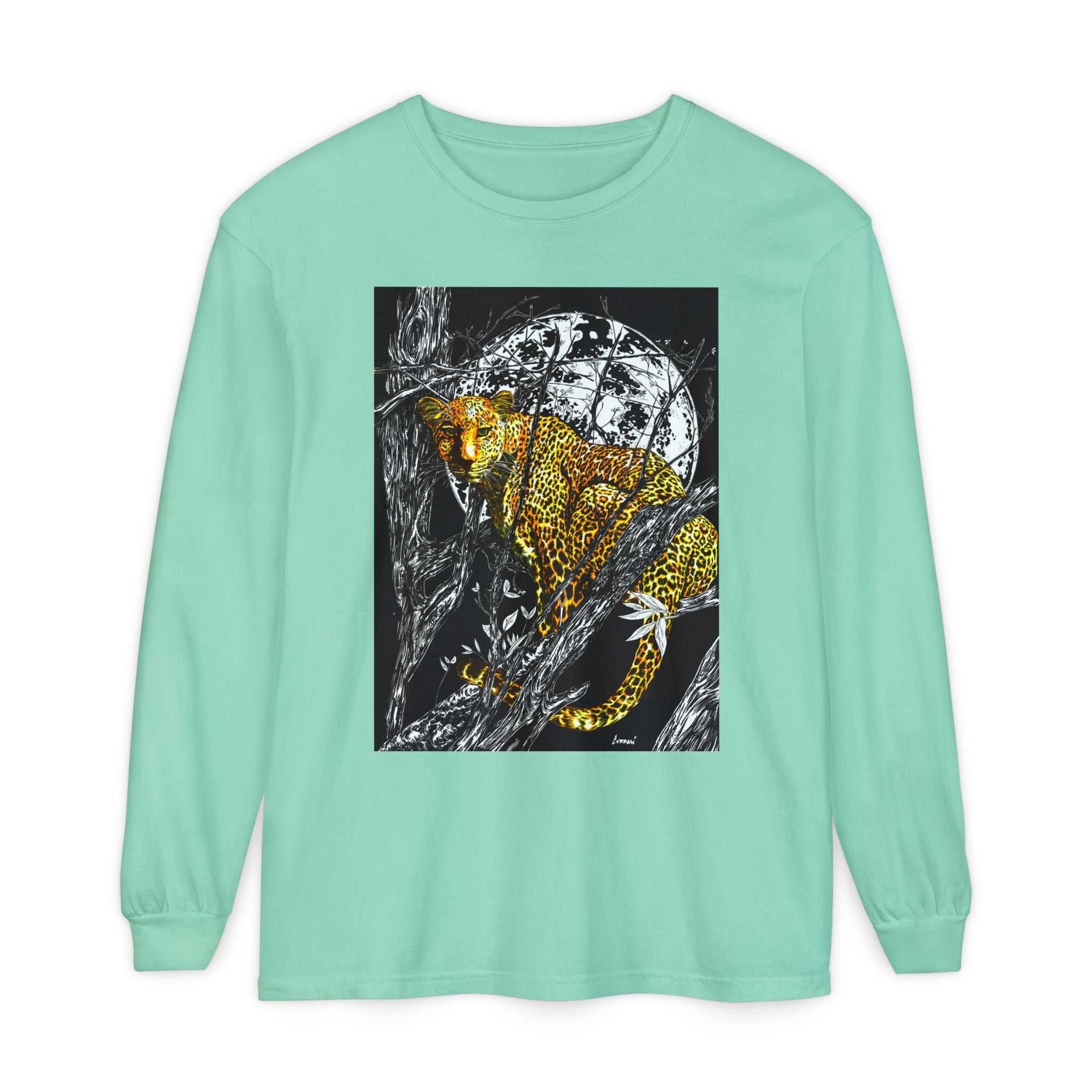 Wild Cheetah Unisex Long Sleeve T Shirt Eco-Friendly