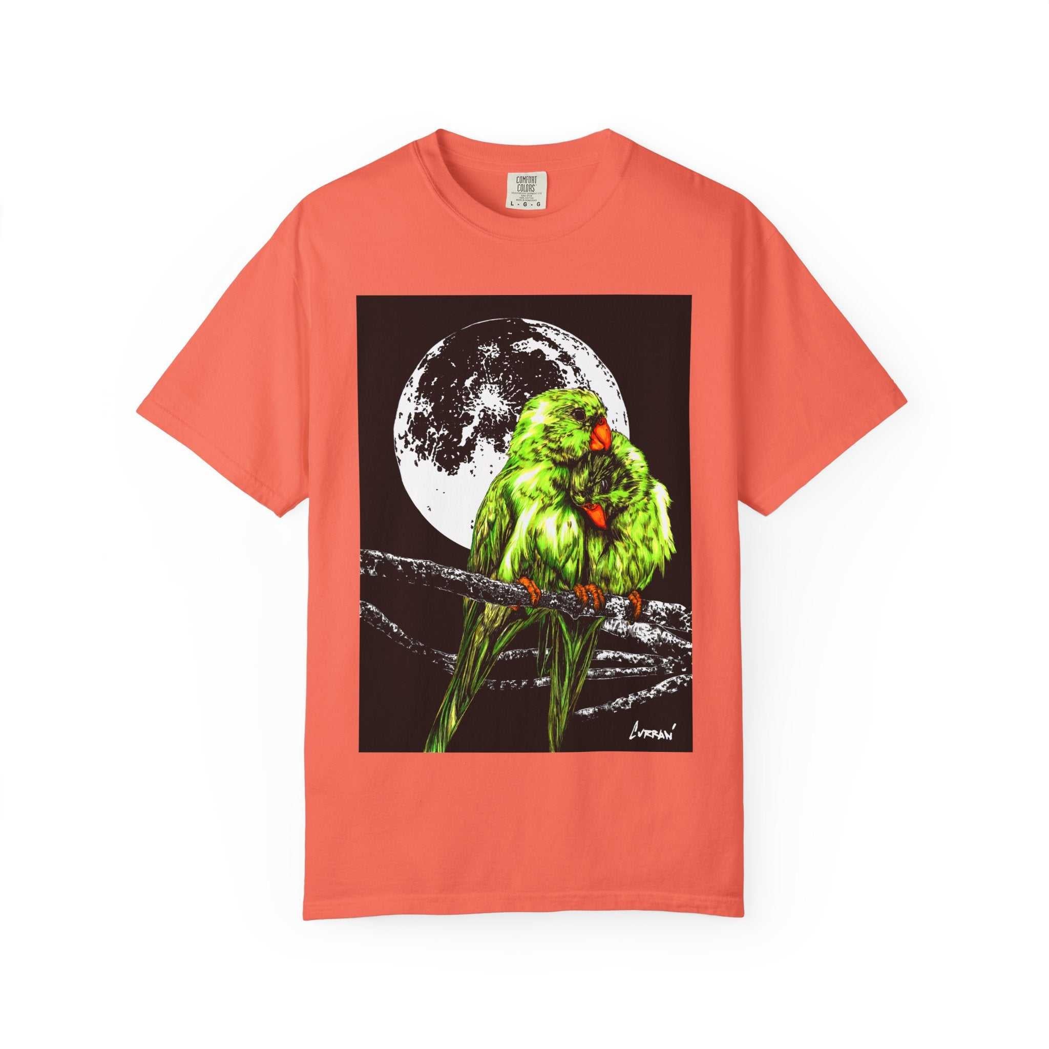 Parrots in the Moonlight Unisex T-shirt.