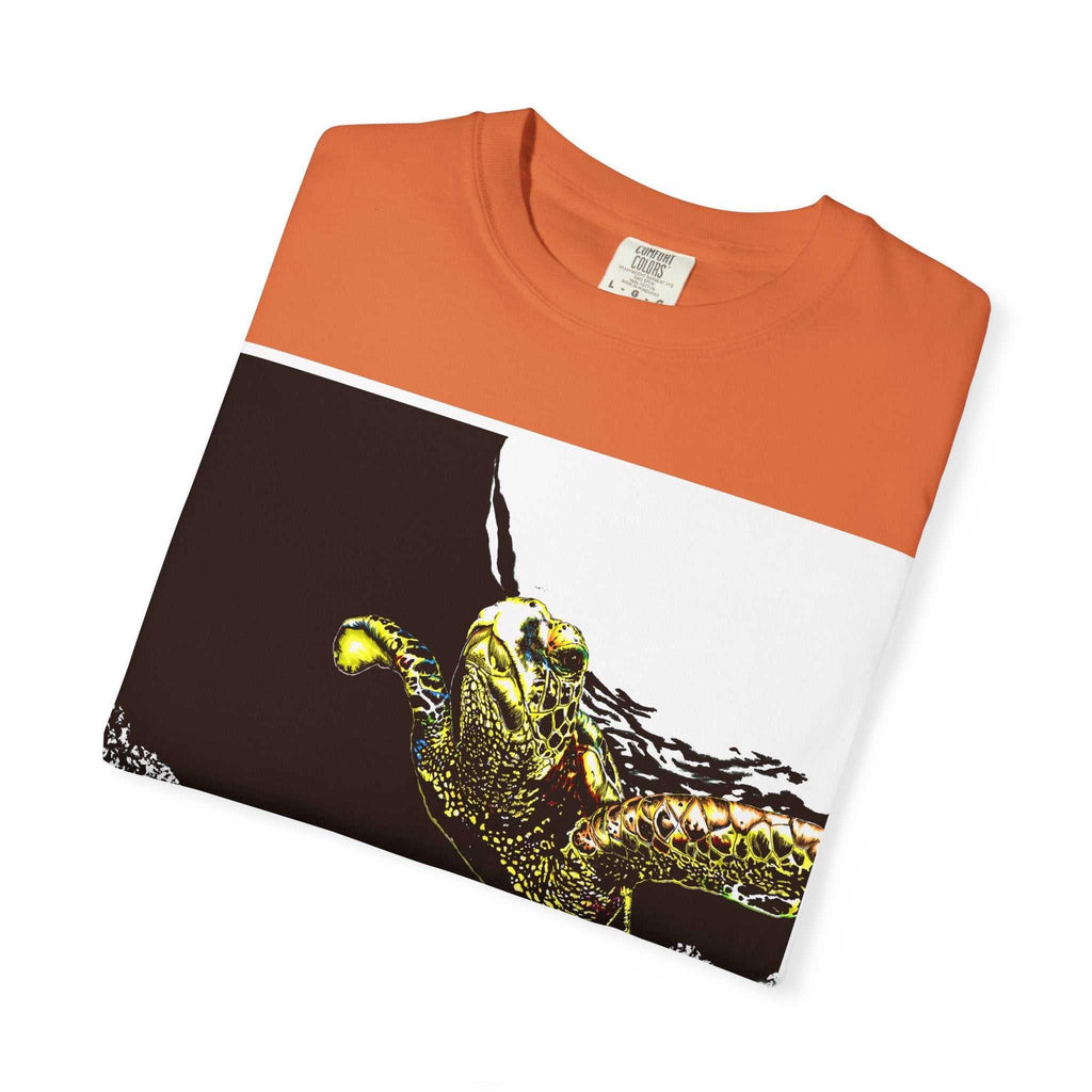 Discover the perfect blend of style and comfort with our Sea Turtle Garment-Dyed Graphic Tee - Unisex Ocean. Embrace the ocean and elevate your wardrobe today!