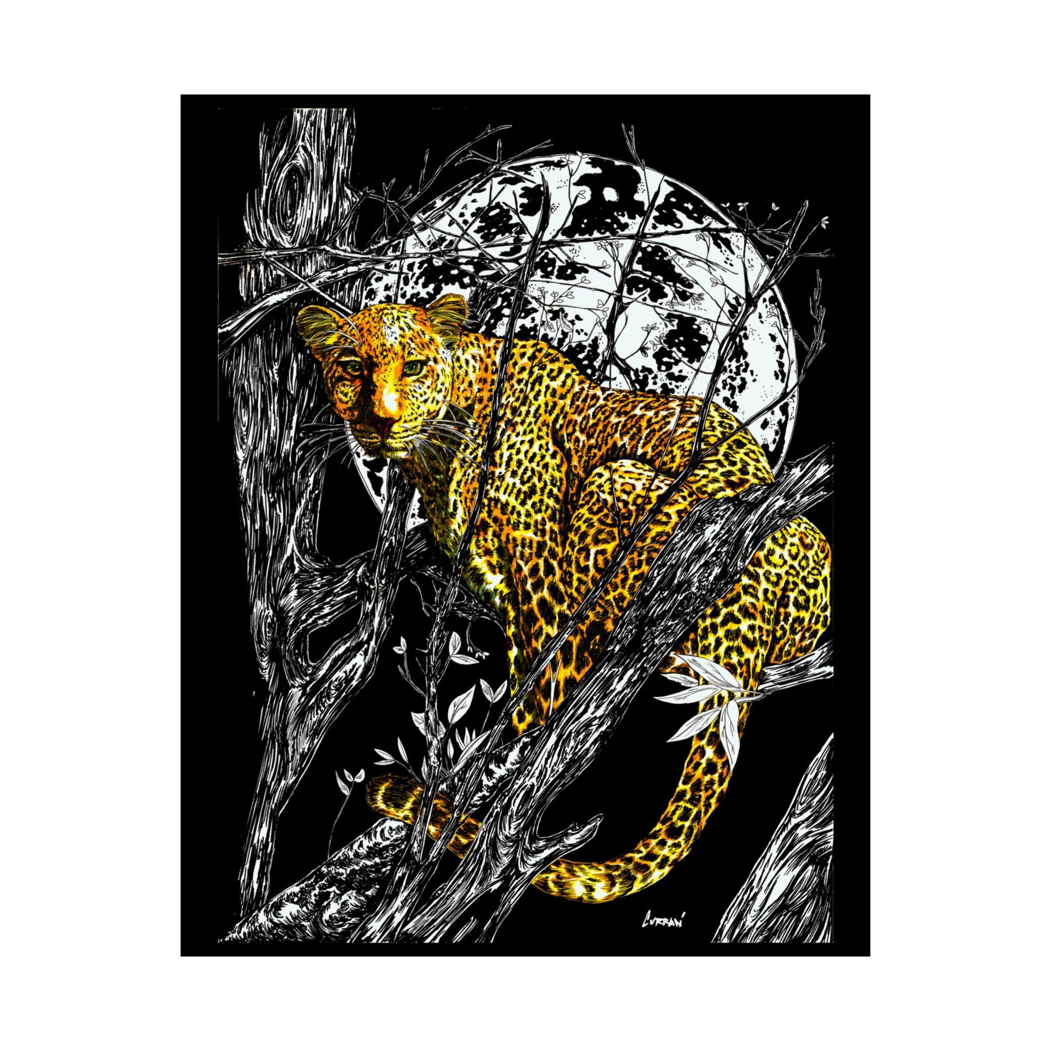 Majestic Leopard Satin Poster - 300gsm Art Print