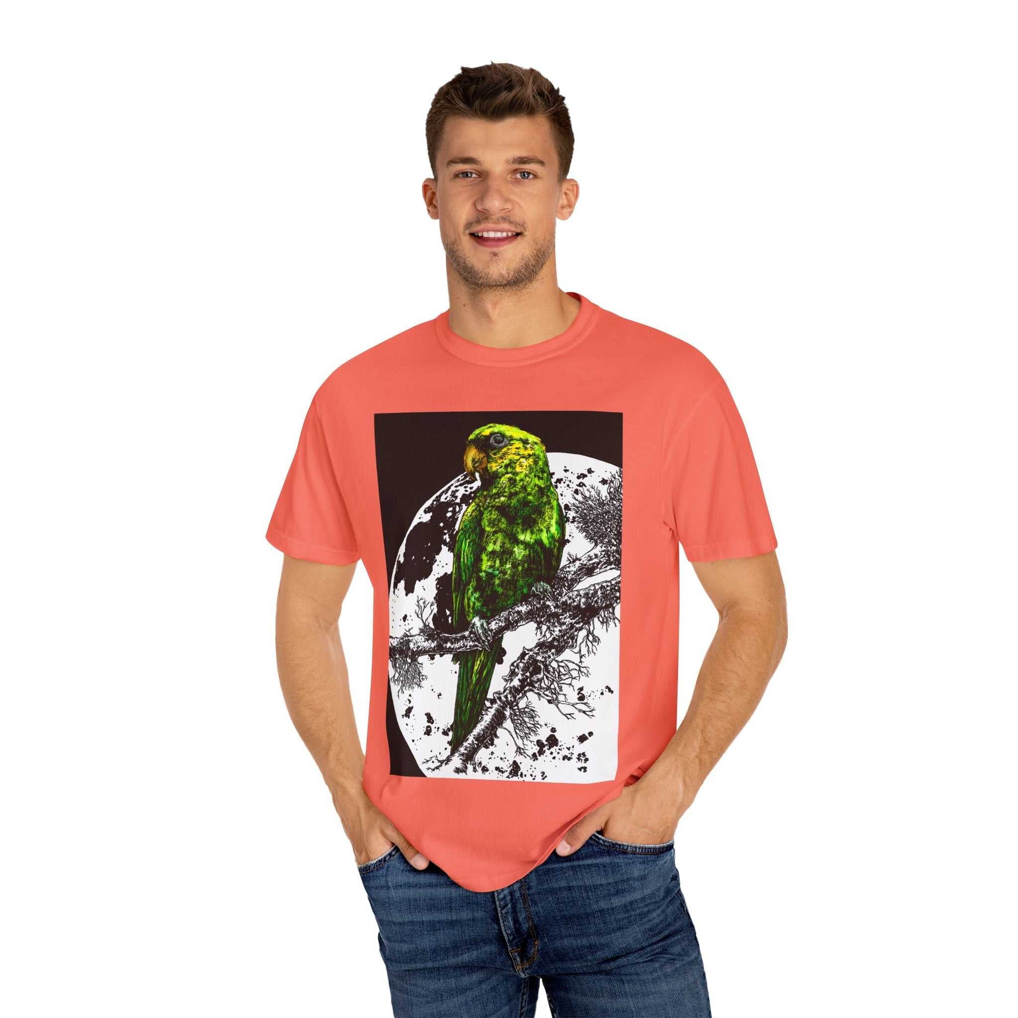 Cool Parrot in the Moonlight Unisex T-shirt