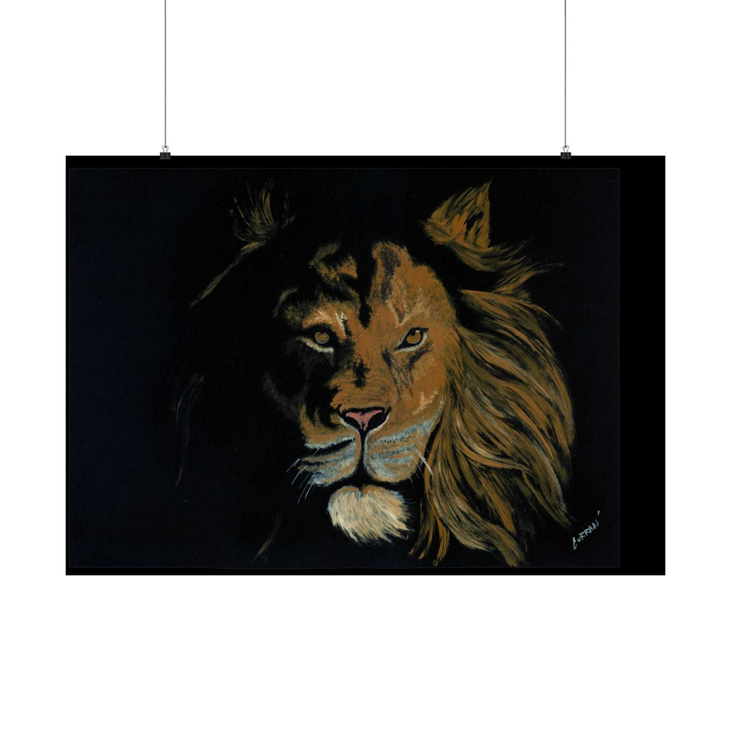 Majestic Lion Satin Poster - 300gsm Art Print for Home Decor
