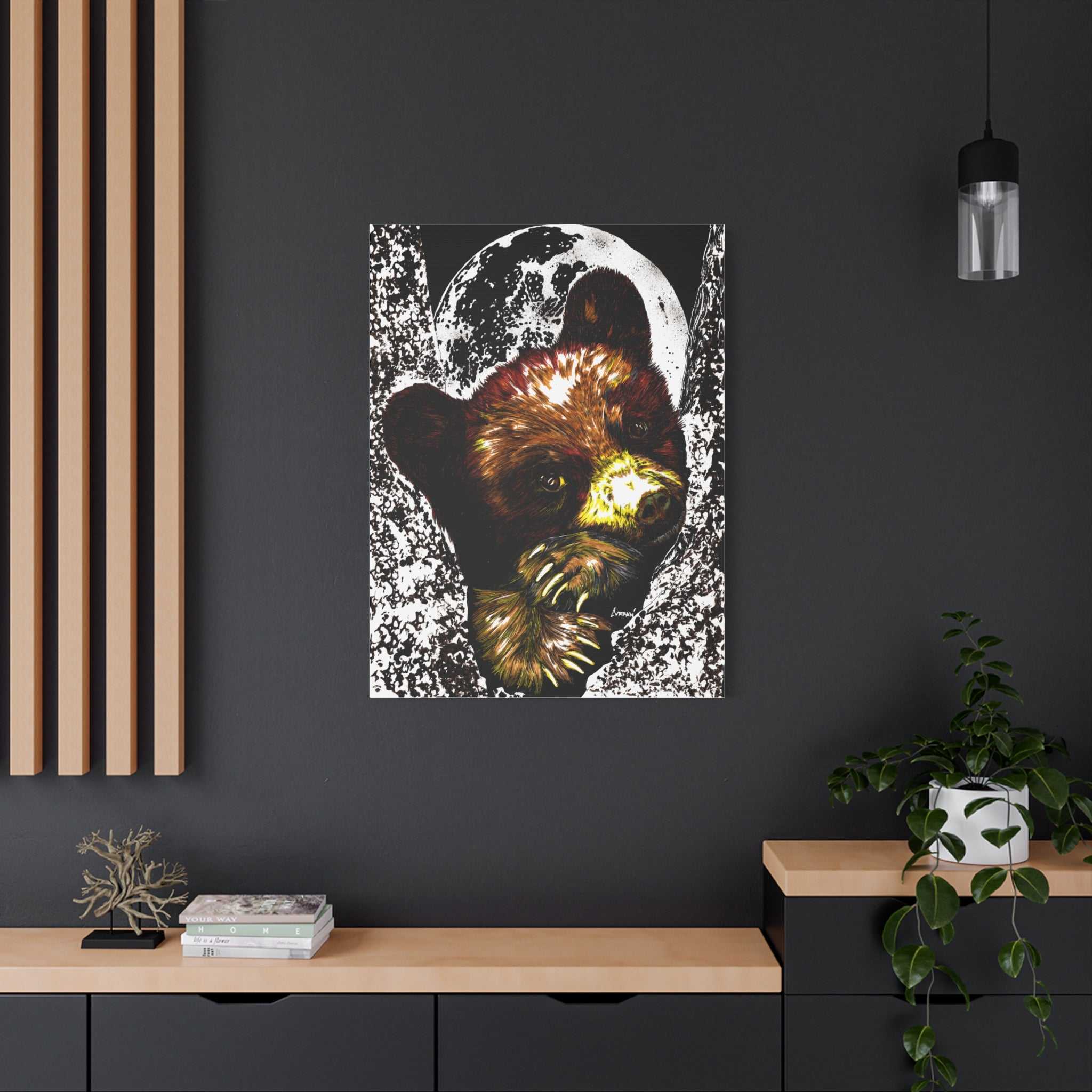 Brown Bear Cub Print of the Original, hand drawn wall art