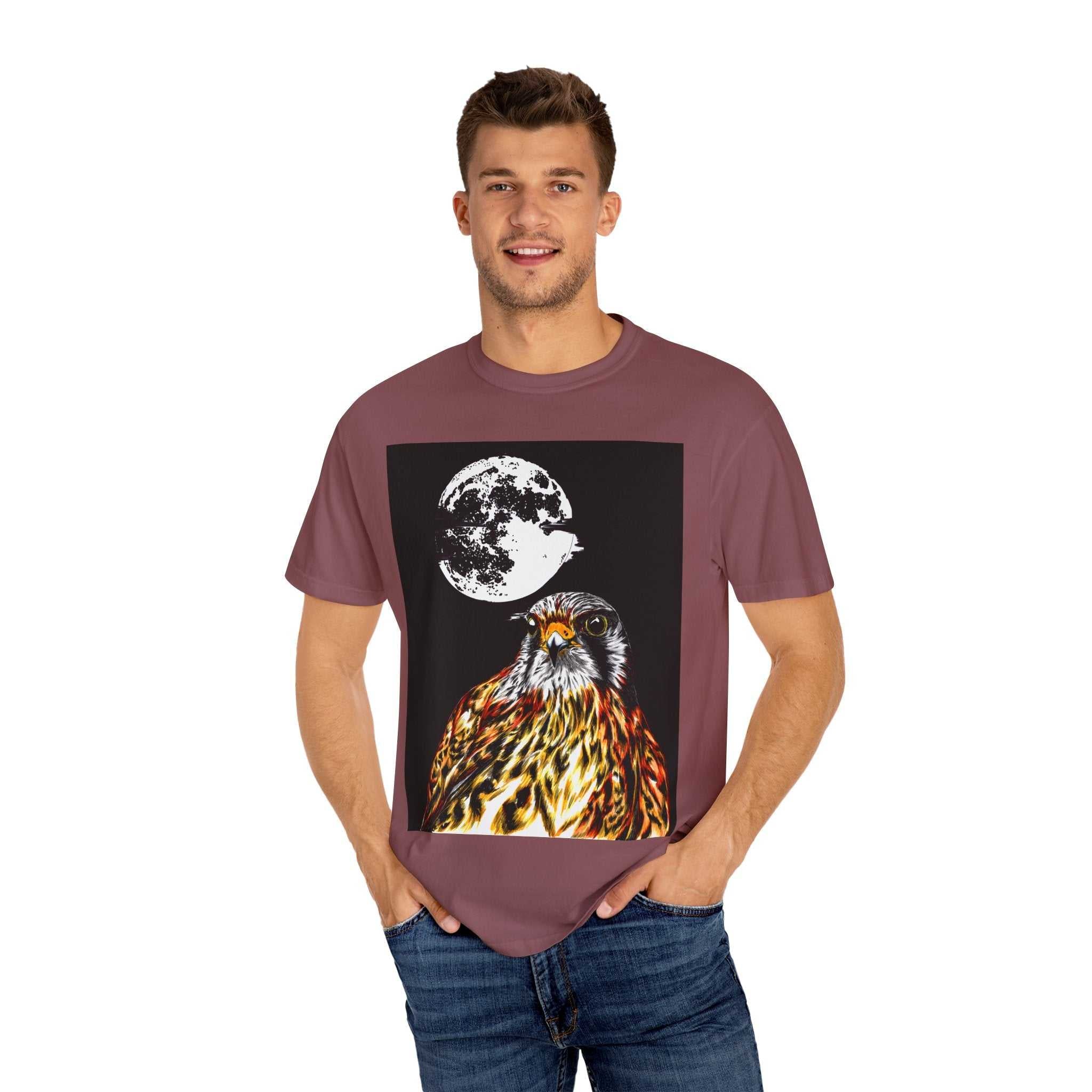 Moonlit Falcon T-Shirt featuring the Original Art
