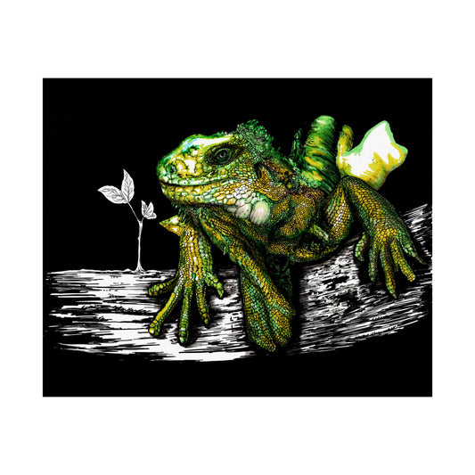 Vibrant Lizard Satin Poster - Stunning 300gsm Wall Art for Nature Lovers