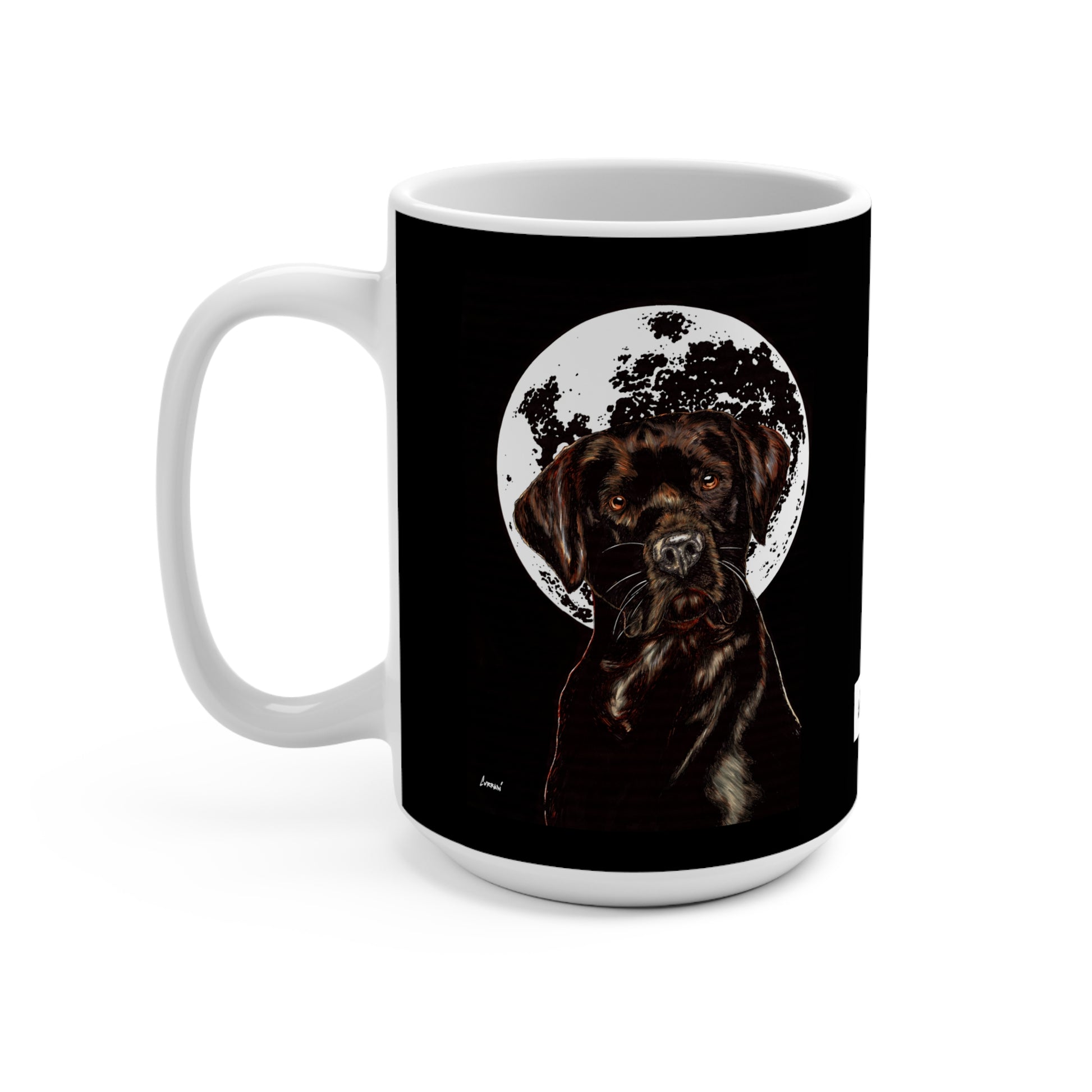 Chocolate Lab Dog Lover's 15oz Mug - Unique Pet Art Design