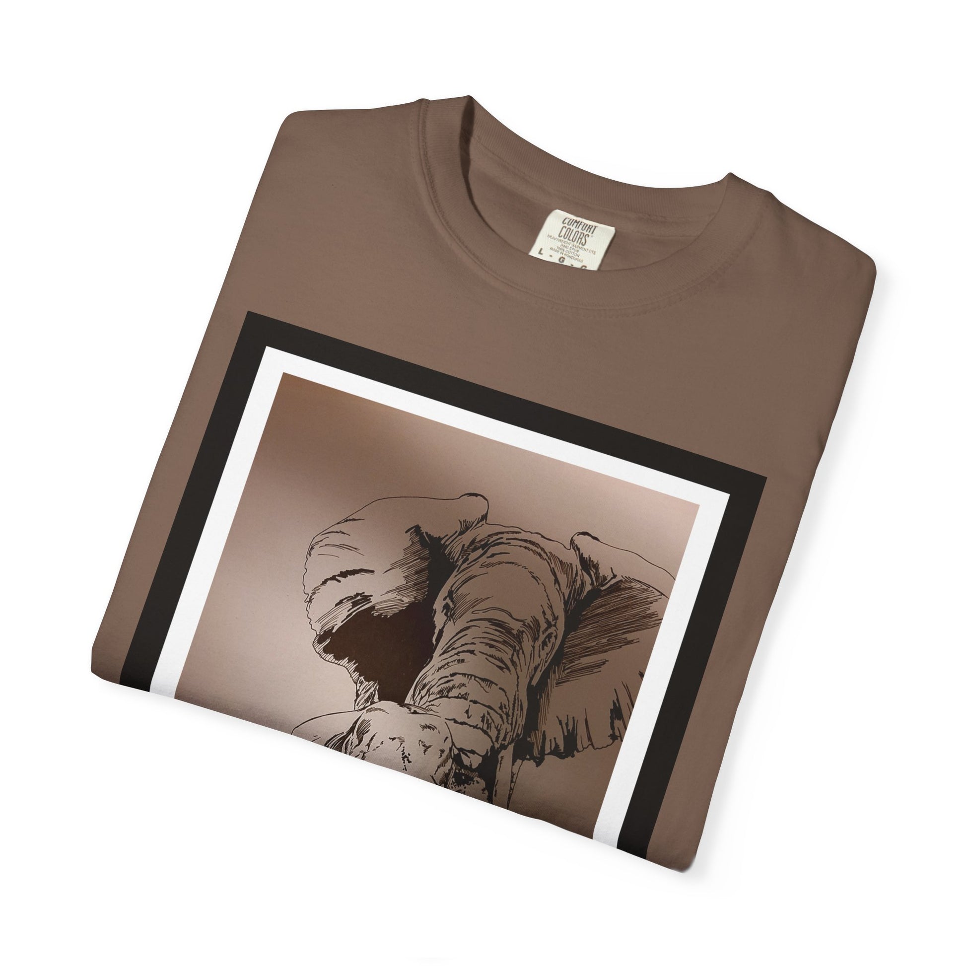 Elephant Family Garment-Dyed T-Shirt | Nature Lover's Tee