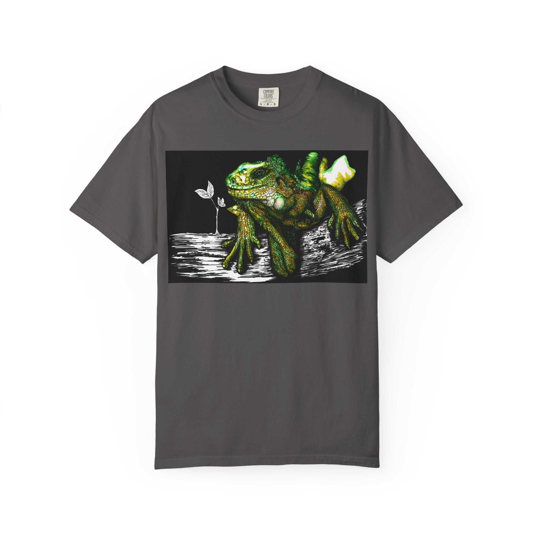Iguana Unisex T-shirt - Hand Painted Art Design