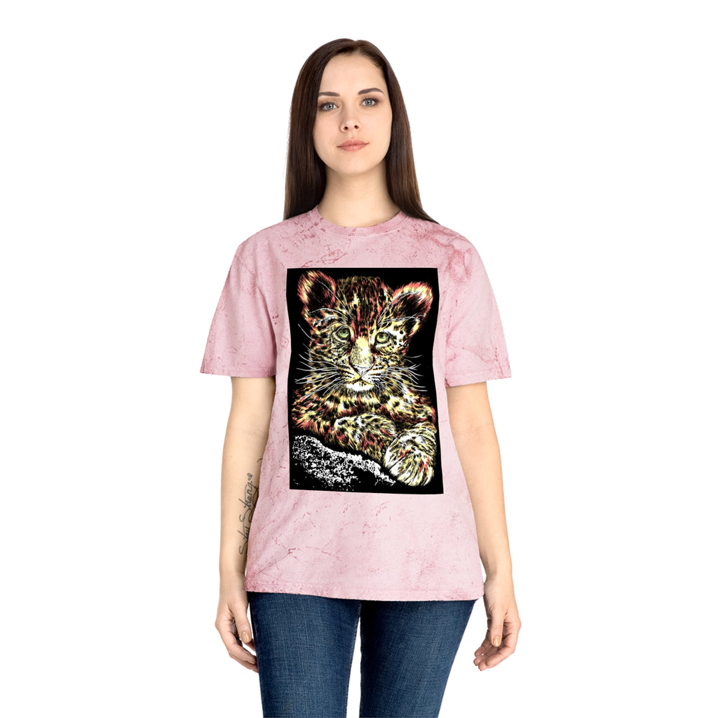 Majestic Leopard Color Blast T Shirt Original Hand Drawn Art