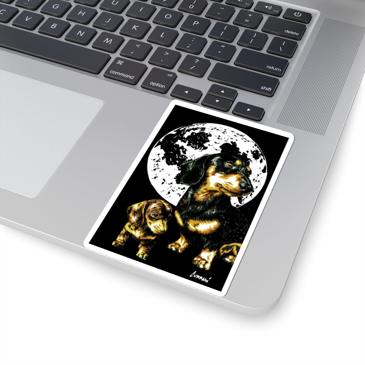 Moonlit Dachshund Kiss-Cut Stickers - Perfect for Dog Lovers