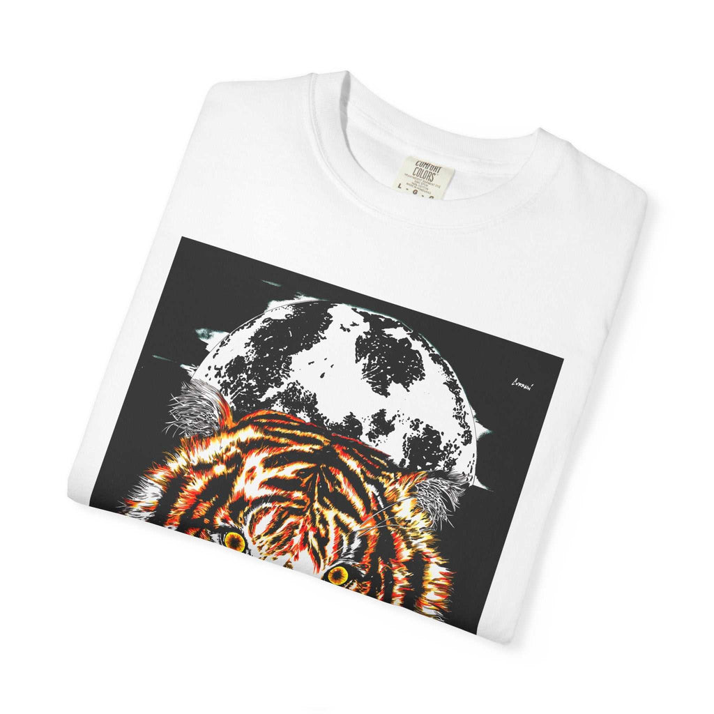 Get wild with our Tiger Garment-Dyed Graphic T-Shirt - Unisex Wild Animal Tee. Stand out in style with this unique and eye-catching tee.