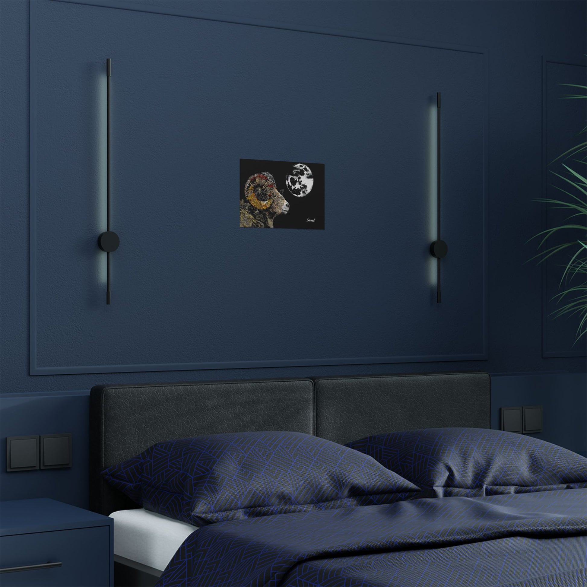 Mountain Ram Satin Poster - 300gsm Art Print for Home Decor
