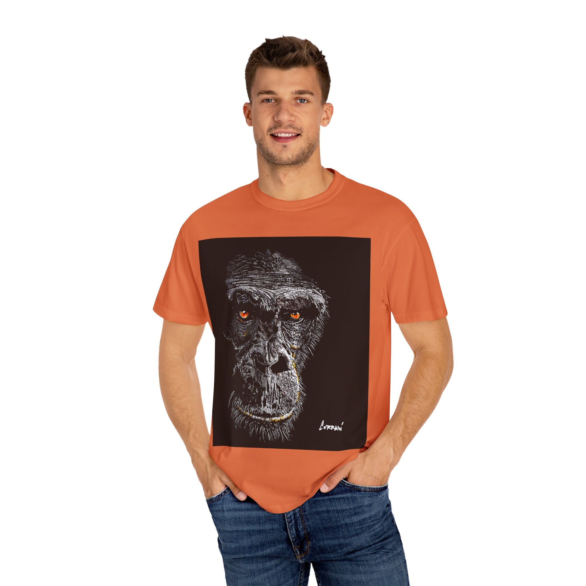 Gorilla Garment-Dyed Art T-Shirt | Unique Unisex Graphic Tee
