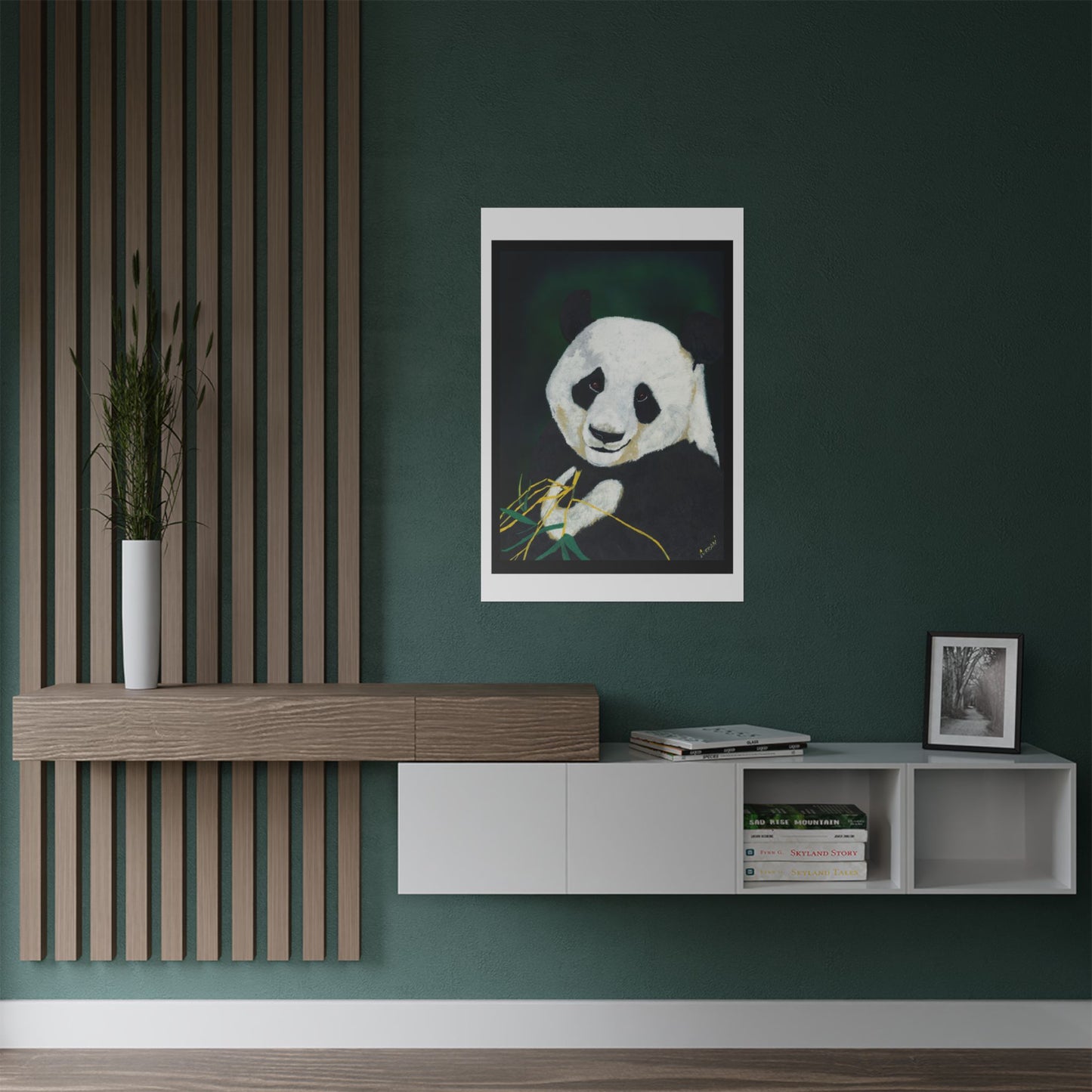 Panda Portrait Satin Poster - 300gsm Wall Art for Nature Lovers