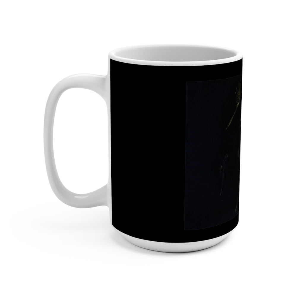 Majestic Lion Art Mug - 15oz Black Ceramic Coffee Cup
