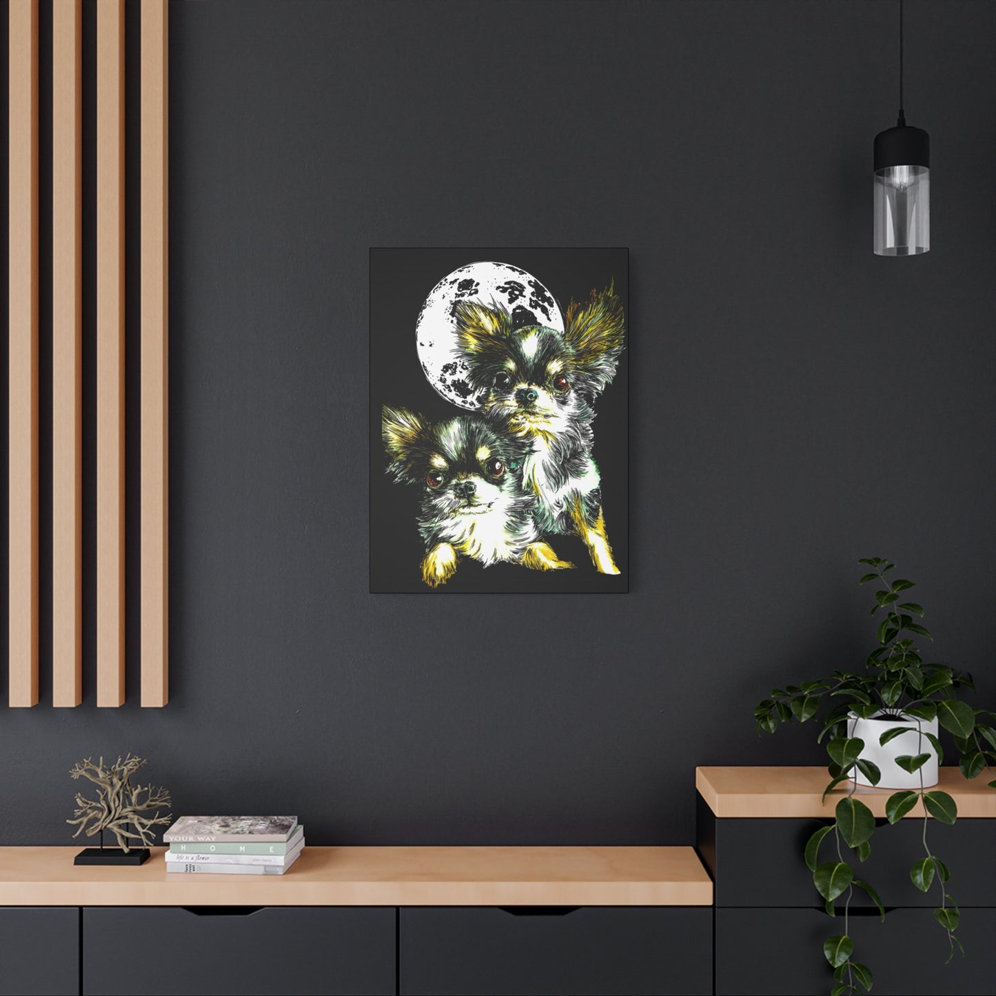 Chihuahuas Wall Art Print of the Original, hand drawn art