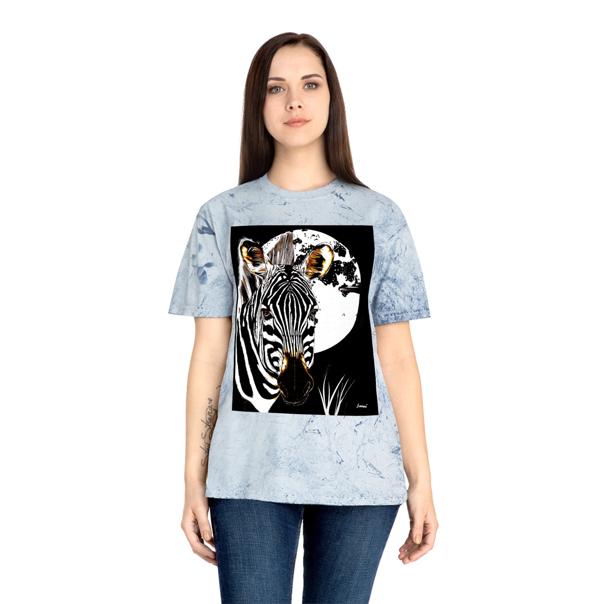 Color Blast Zebra Unisex T shirt
