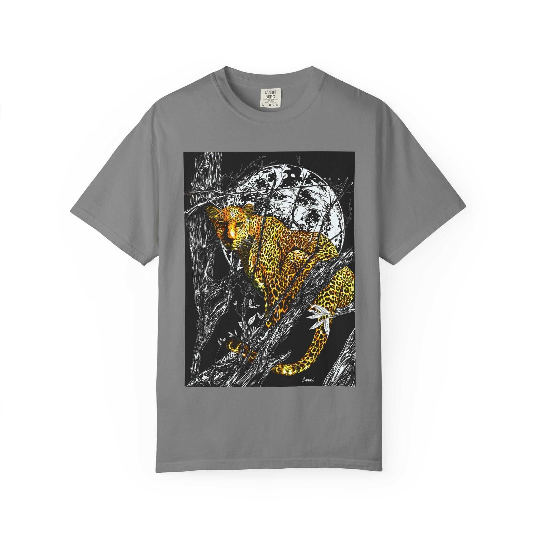 Leopard Unisex Garment-Dyed T-Shirt - Wild Animal Art Tee