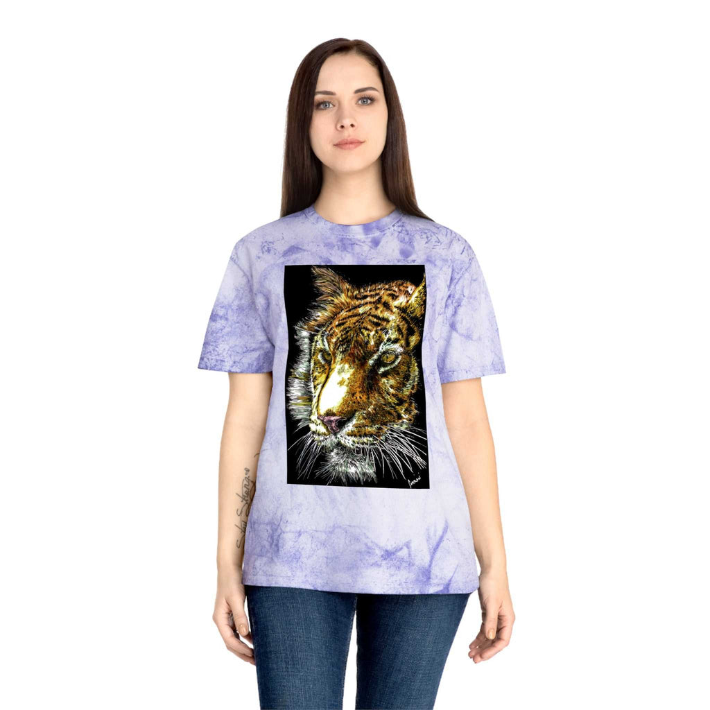 Unisex Color Blast Tiger T Shirt Bold Wildlife Art