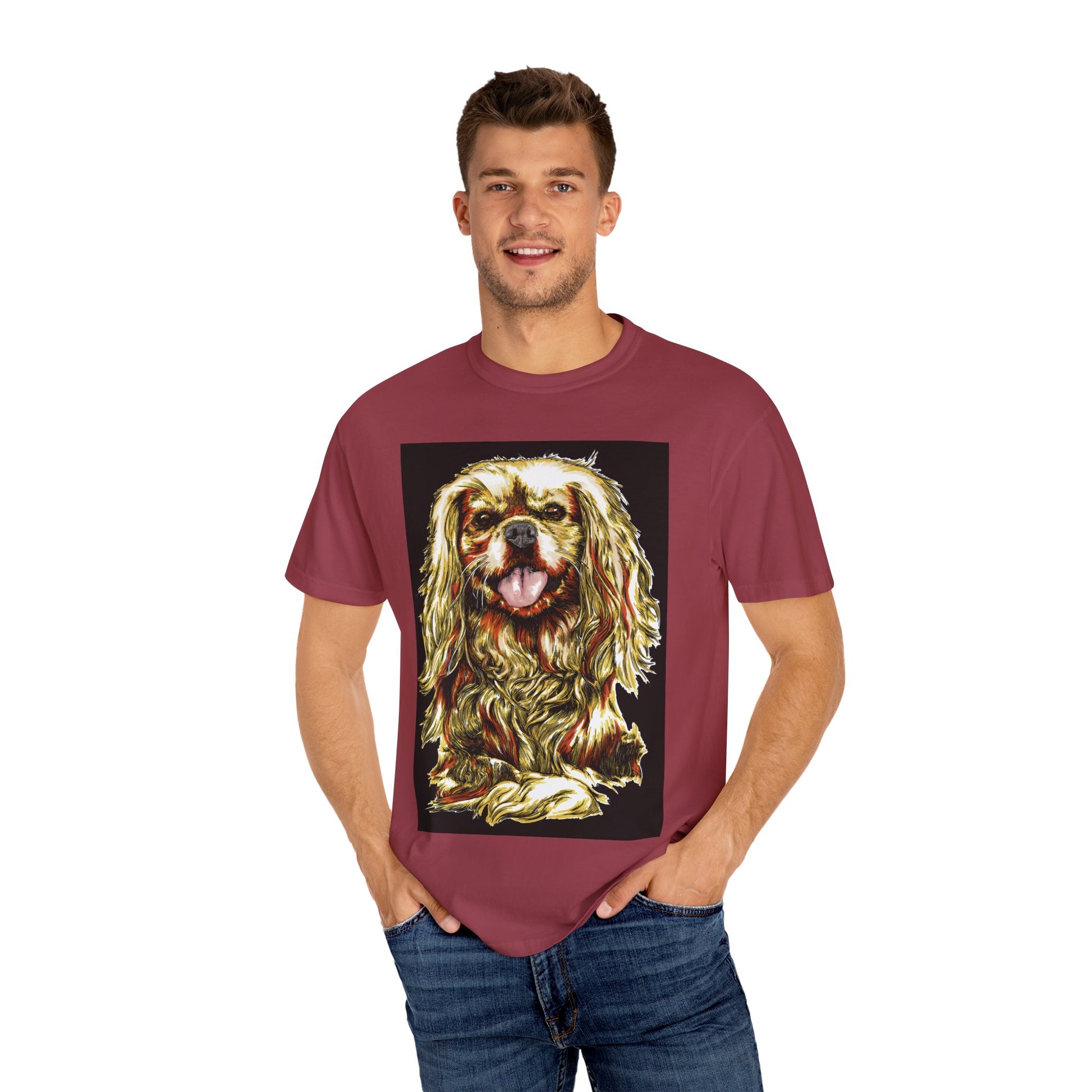 Cocker Spaniel Unisex Tee featuring Hand Drawn Art
