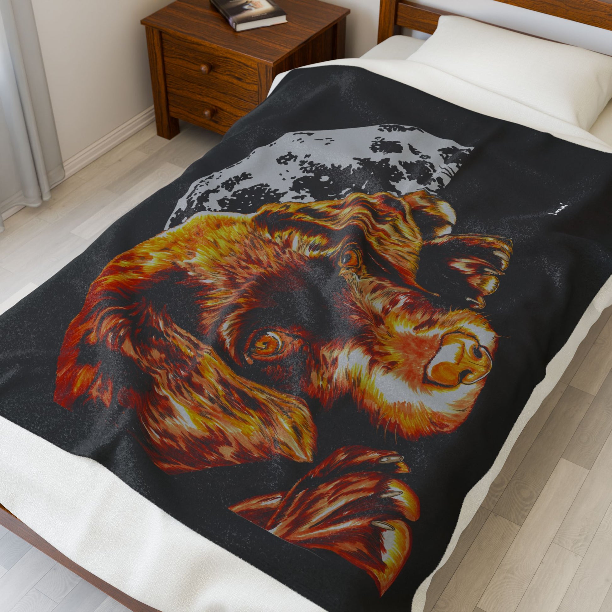 Chocolate Lab Puppy Velveteen Plush Blanket Stunning Design
