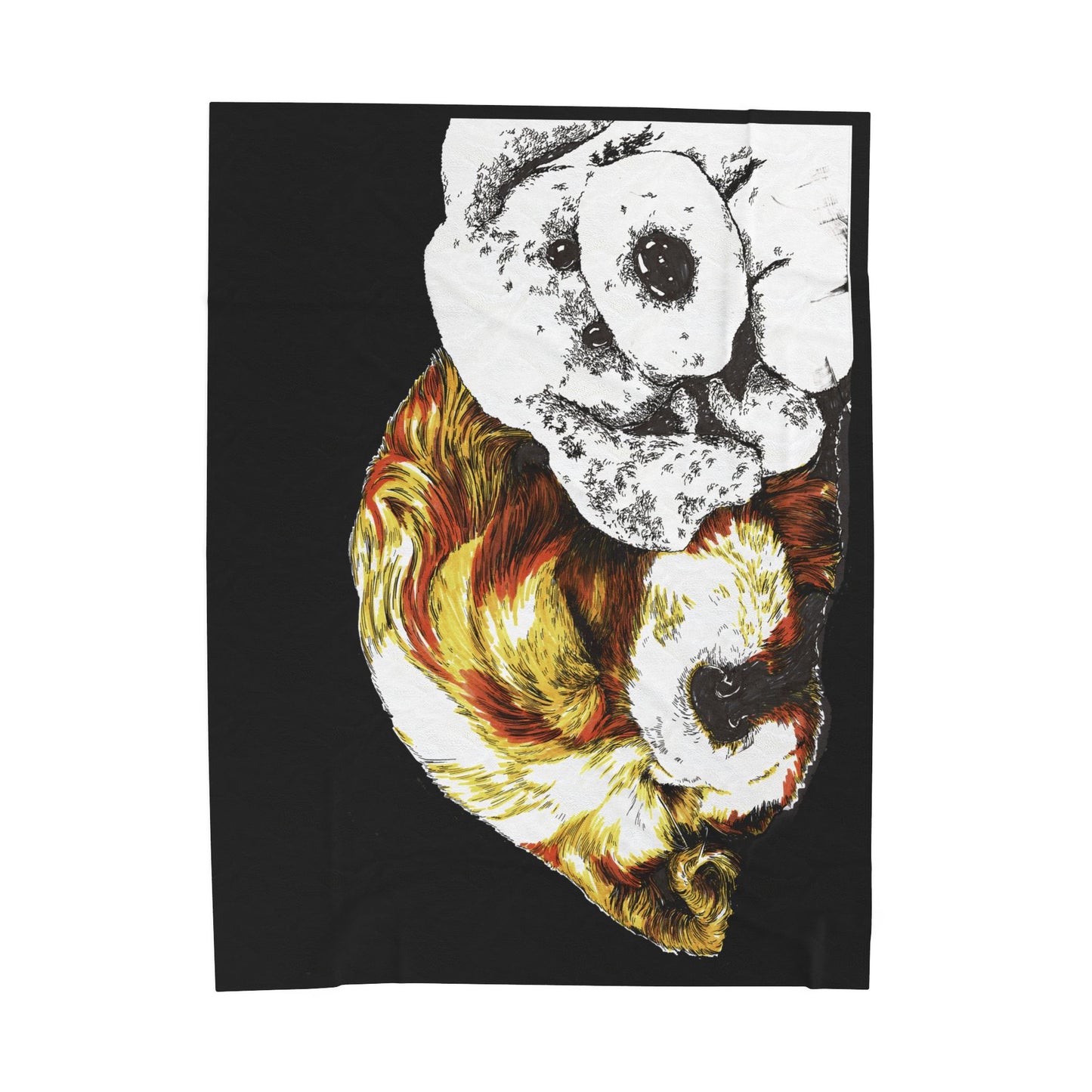 Artistic Cocker Spaniel Puppy Velveteen Plush Blanket Gift