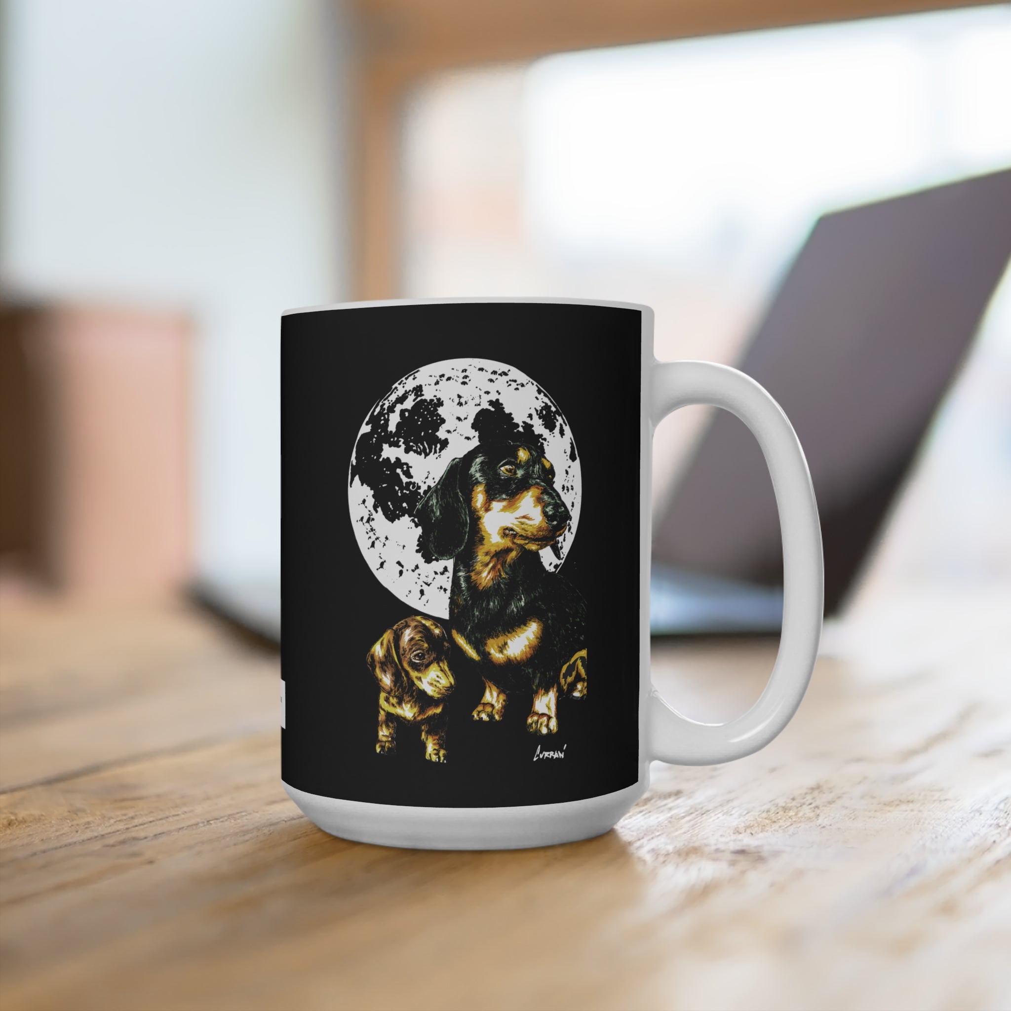 Dachshund Dog Lover's 15oz Moonlit Mug - for Pet Owners