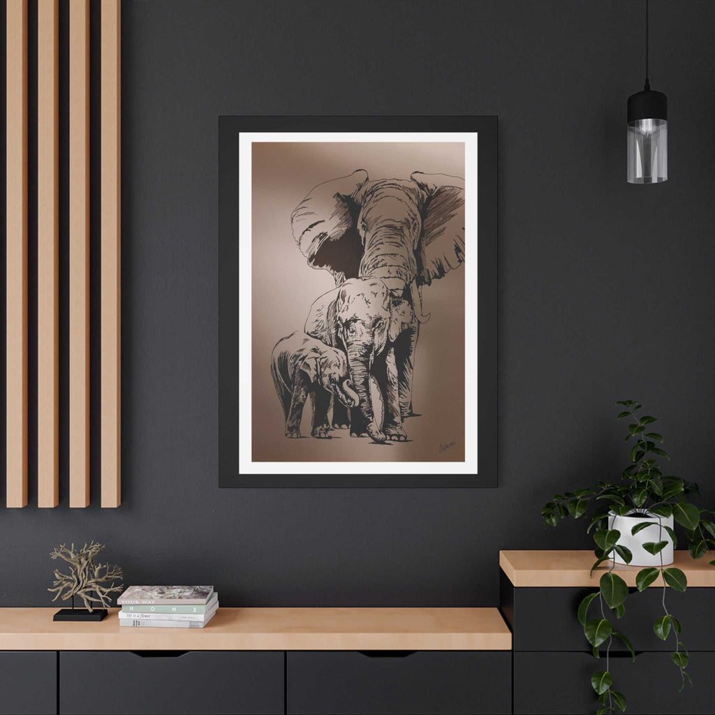 Elephant Family Wall Art, Elephant Print, Wildlife