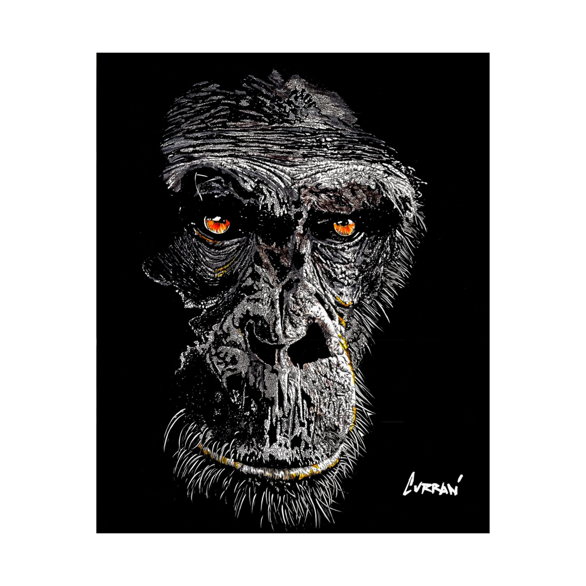 Gorilla Art Satin Poster - 300gsm | Bold Animal Wall Décor