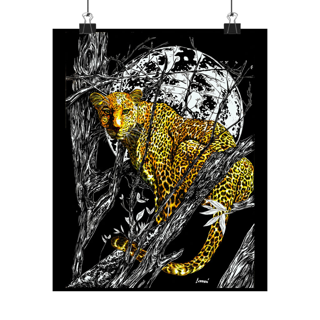 Majestic Leopard Satin Poster - 300gsm Art Print