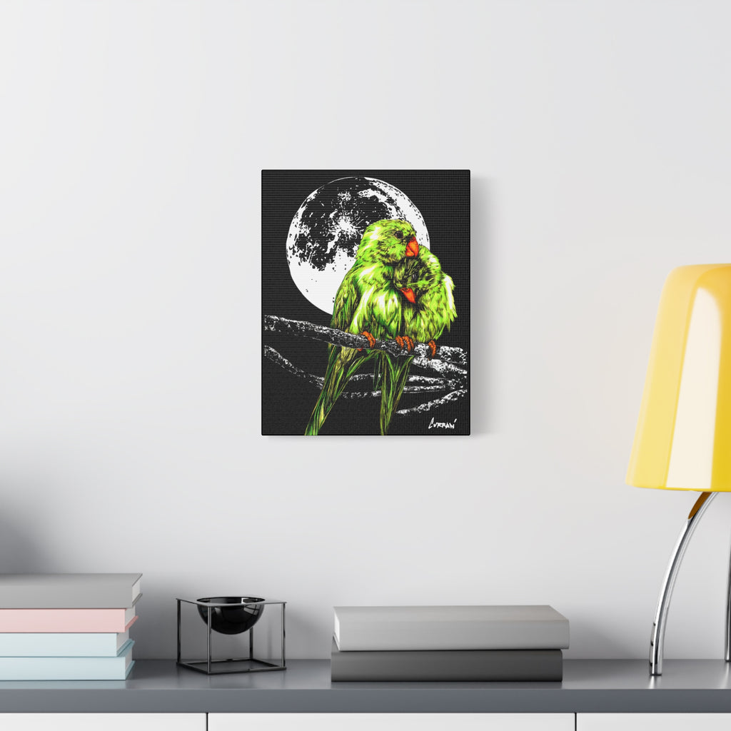 Lush Lovebirds Canvas Art Prints, Stretched Matte Wall Decor