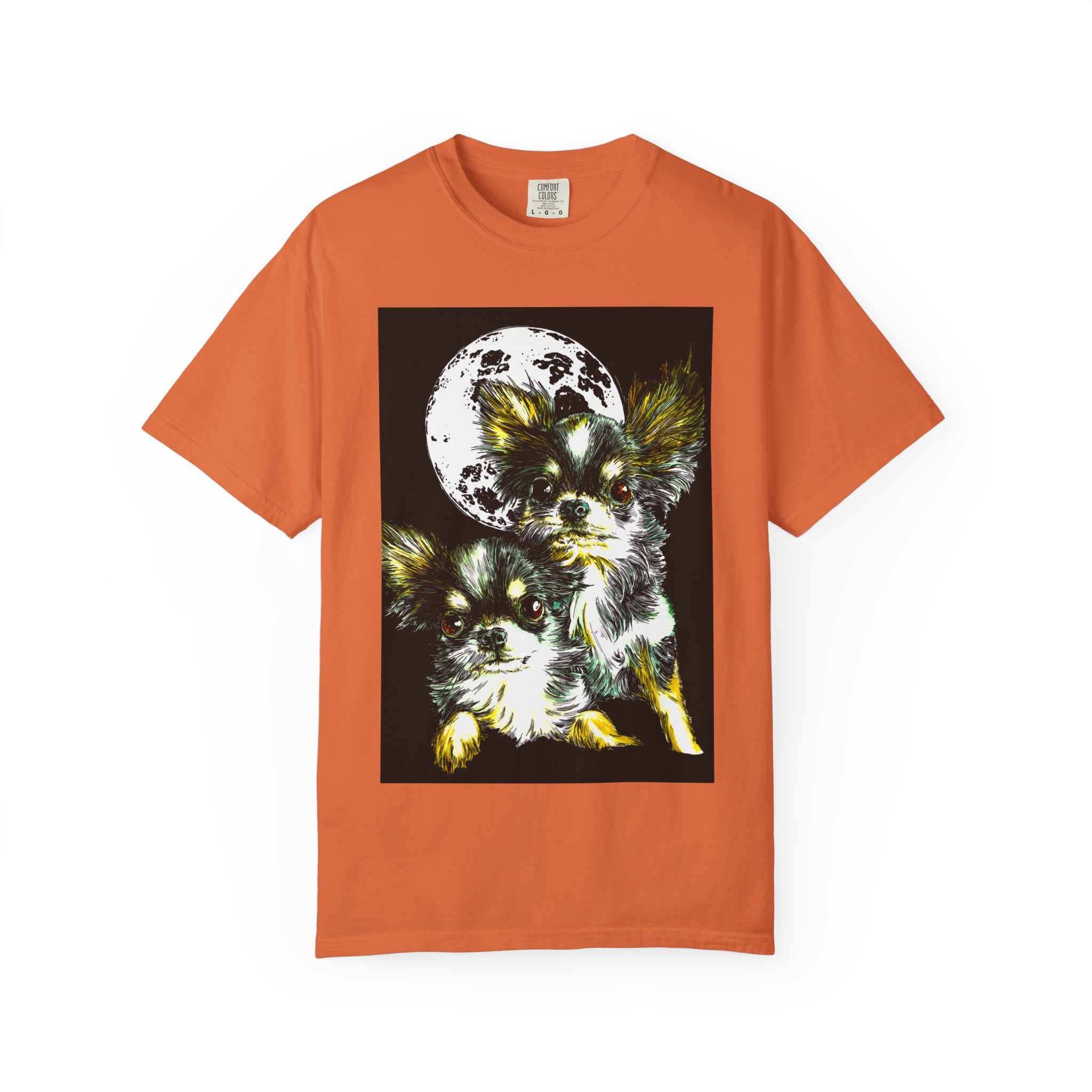Cute Chihuahua Moon Night Unisex Garment-Dyed T-ShirtCute Chihuahua Moon Night Unisex Garment-Dyed T-Shirt