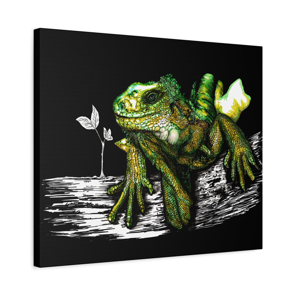 Iguana Print, Hand-Drawn Reptile Art, Lizard Wall Decor