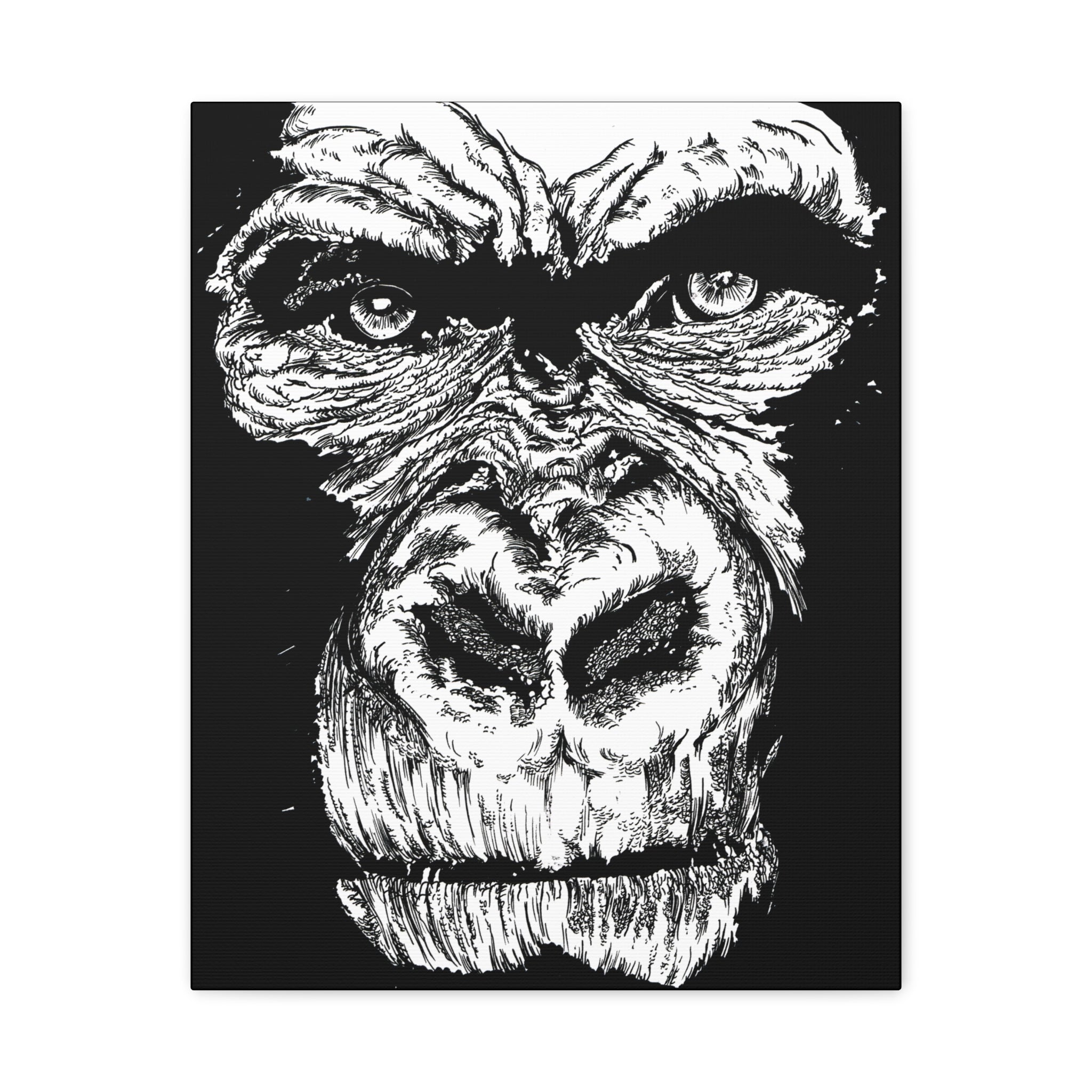 Gorilla Wall Art, Gorilla Print, Hand-Drawn Gorilla