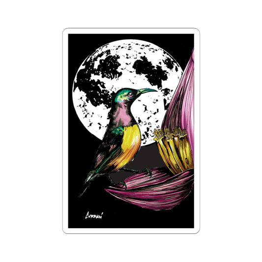 Vibrant Hummingbird Kiss-Cut Stickers - Botanical Moon Design