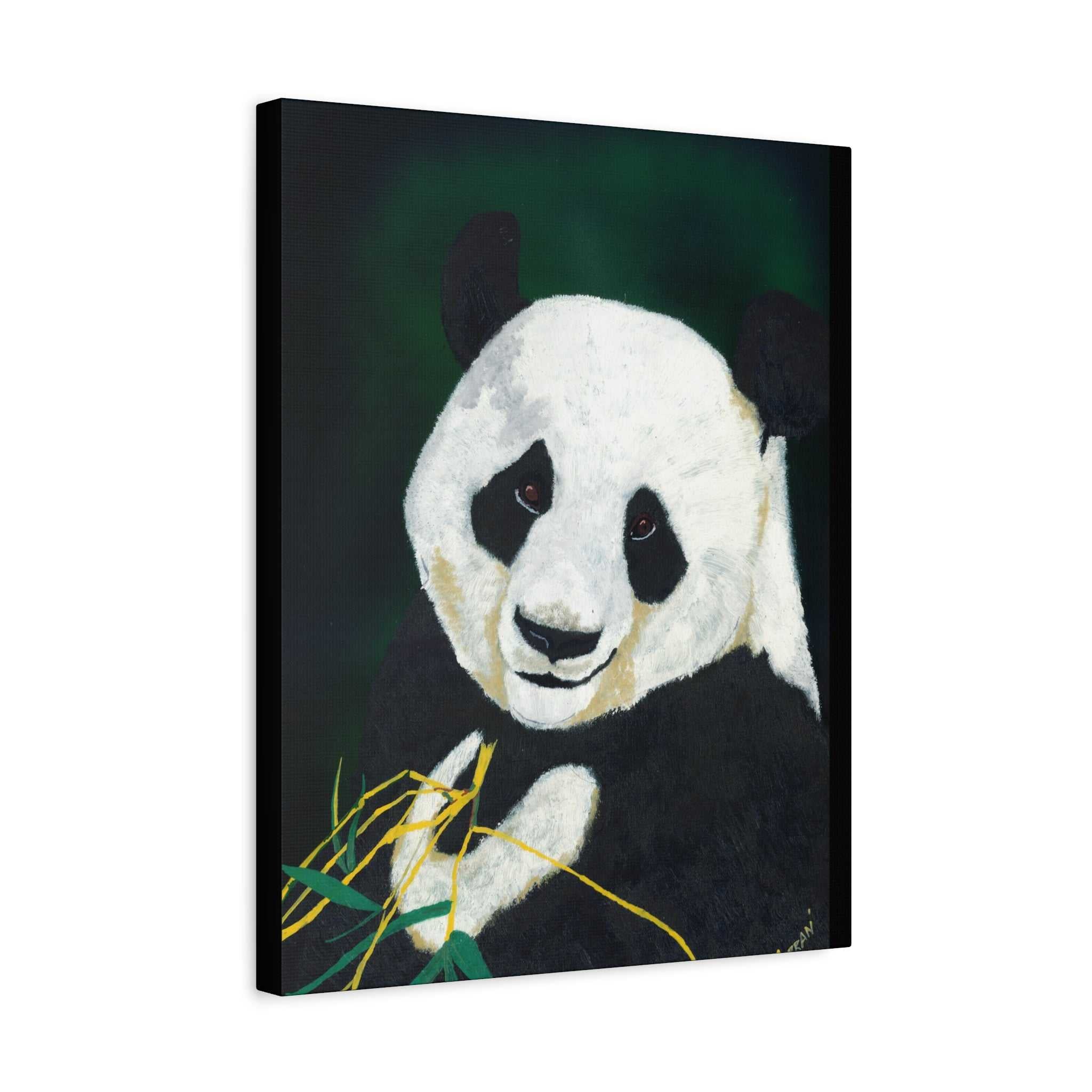 Panda Wall Art, Panda Print, Wildlife Art, Hand-Painted