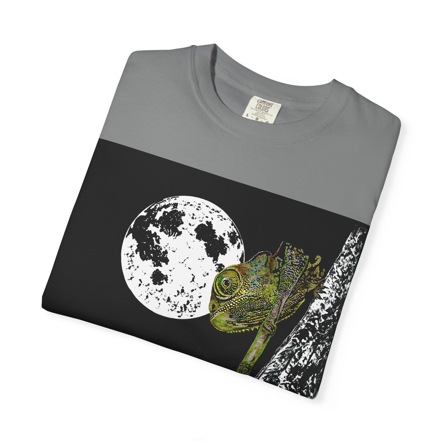 Moonlit Chameleon Unisex T-Shirt - Nature-Inspired Art Tee for Wildlife Lovers